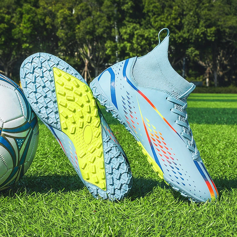 Men Football Boots Sport Training Match Outdoor Soccer Shoes Long Spikes FG/TF Boys Non Slip Cleats Indoor Futsal Comfortable