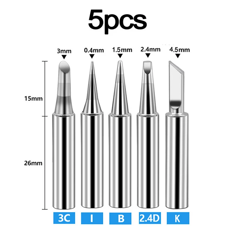 Soldering Iron Alloy 900M Soldering Iron Head Set Inside Hot Bare Alloy Electric Soldering Iron Tip IS+I+B+K+2.4D+3C Kit