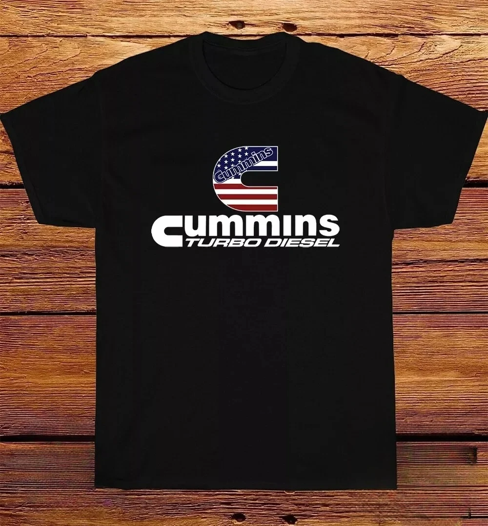 

2025 Summer New Cummins Turbo Diesels American Funny T-shirt Printed Cotton Round Neck Loose Casual Fashion Trendy Top