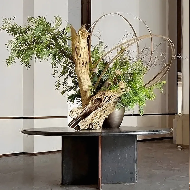 

Simulation green plant new Chinese desktop large floral hotel lobby decoration simulation flower porch ornament
