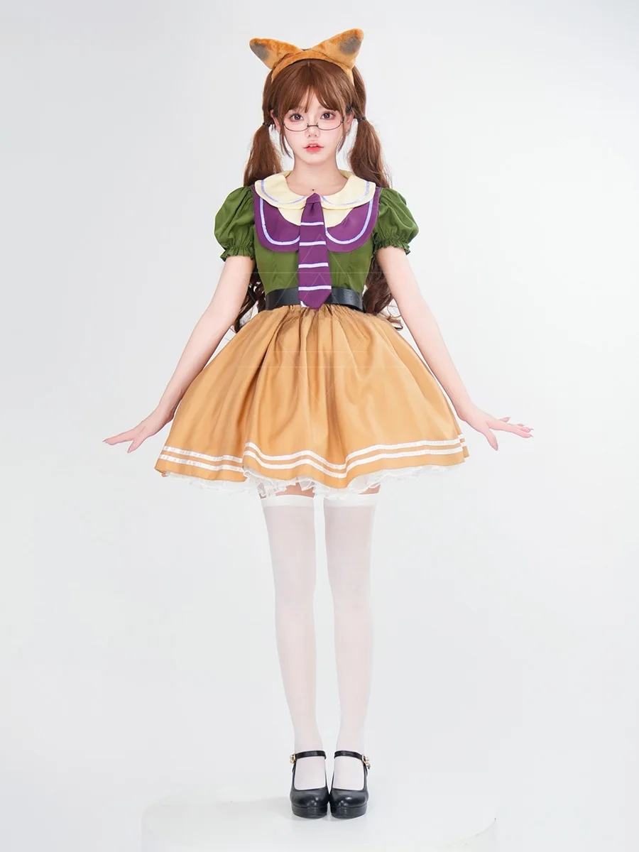 loween Cosplay Rabbit Suit Judy Police Officer Parent-Child Dr  Long Skirt Anime Exhibition Traditional Chinese Costume