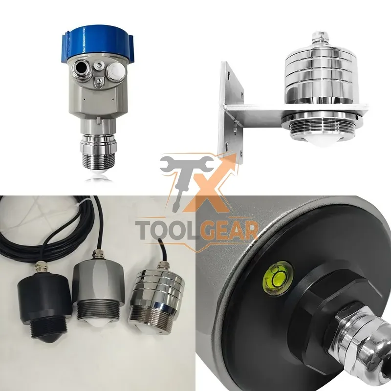 2026hotsale* Digital Industrial Non-Contact Level Meter Aluminum Alloy IP68 Water Level Sensor Gauge Transmitter 1mm