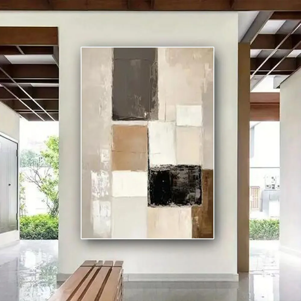 

100% Handmade Large Relief Textured Canvas Paintings Modern Abstract Colorful Leaf Oil Painting Office Home Wall Art Picture