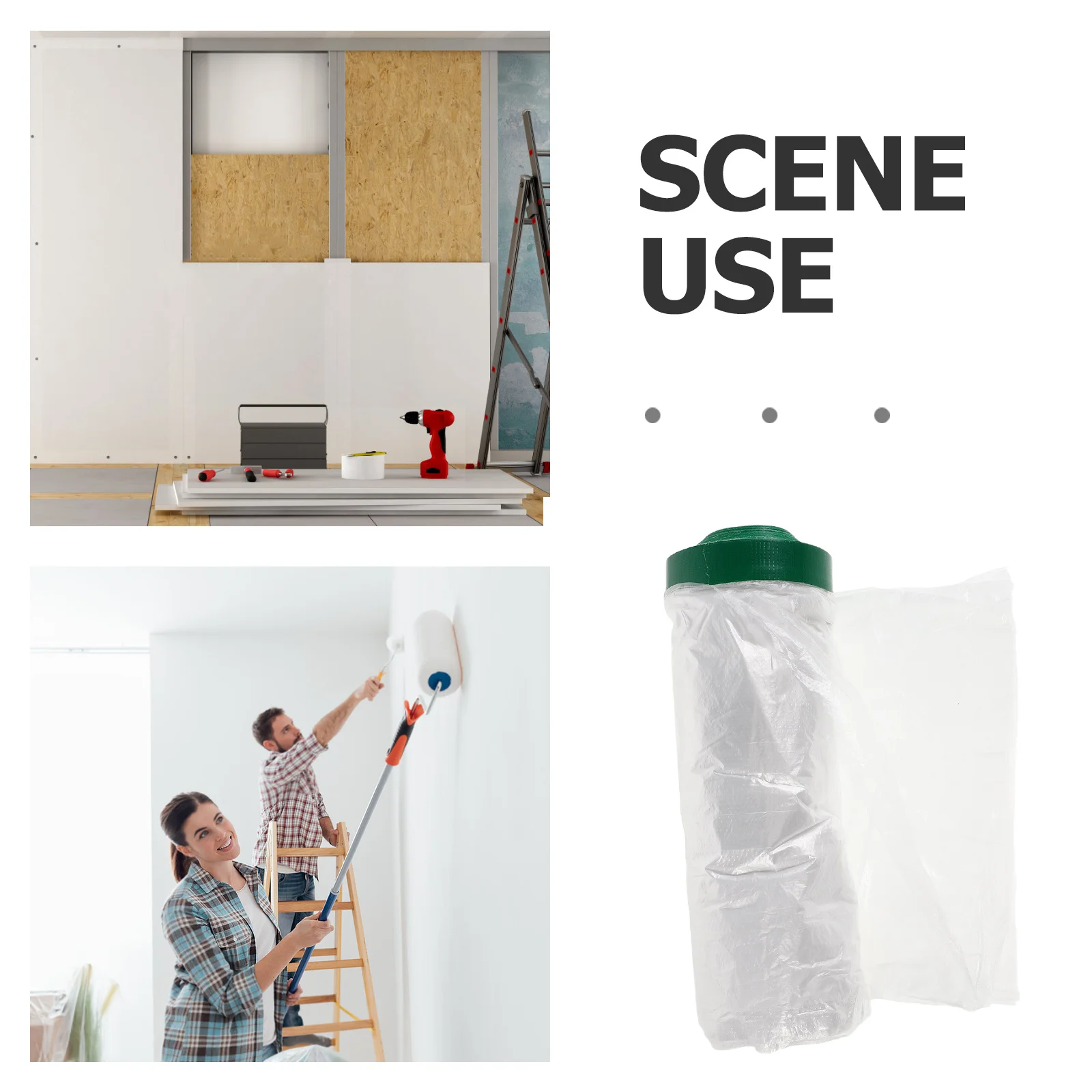 Película adesiva à prova d'água de 20m, folha protetora de plástico para pintura de carro, móveis, cobertura de piso, à prova de poeira, artesanato, renovação diy