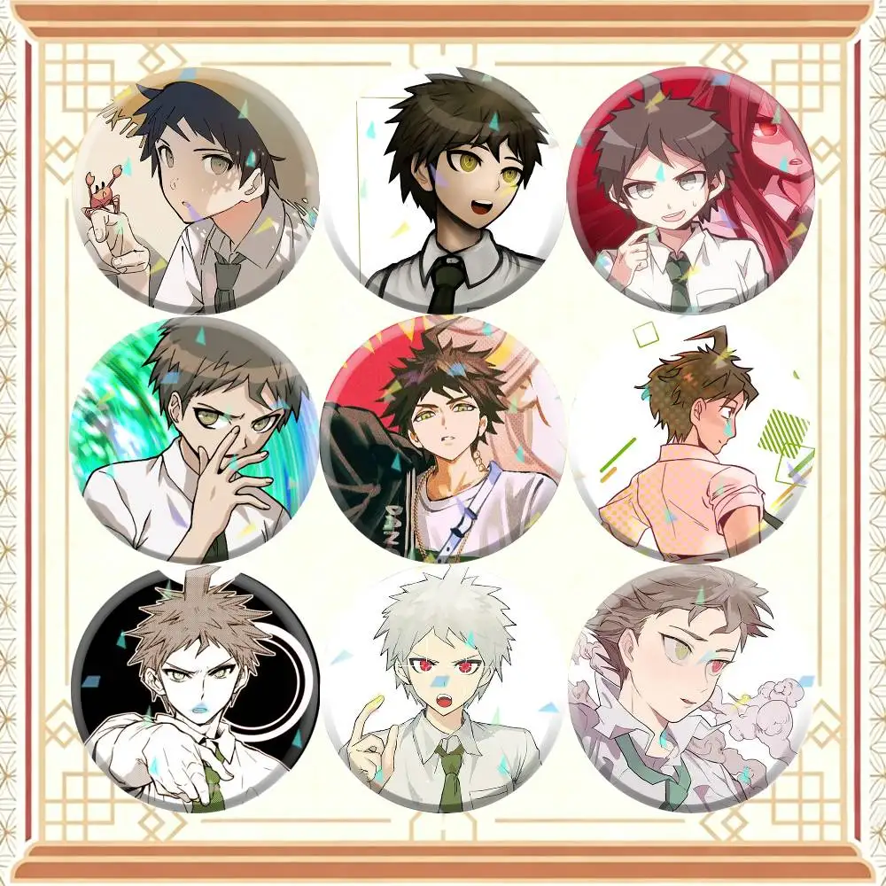H-Hajime H-Hinata  32/44/58mm Handmade Pins Round Brooch Badge Backpacks Clothes Jewelry Gifts
