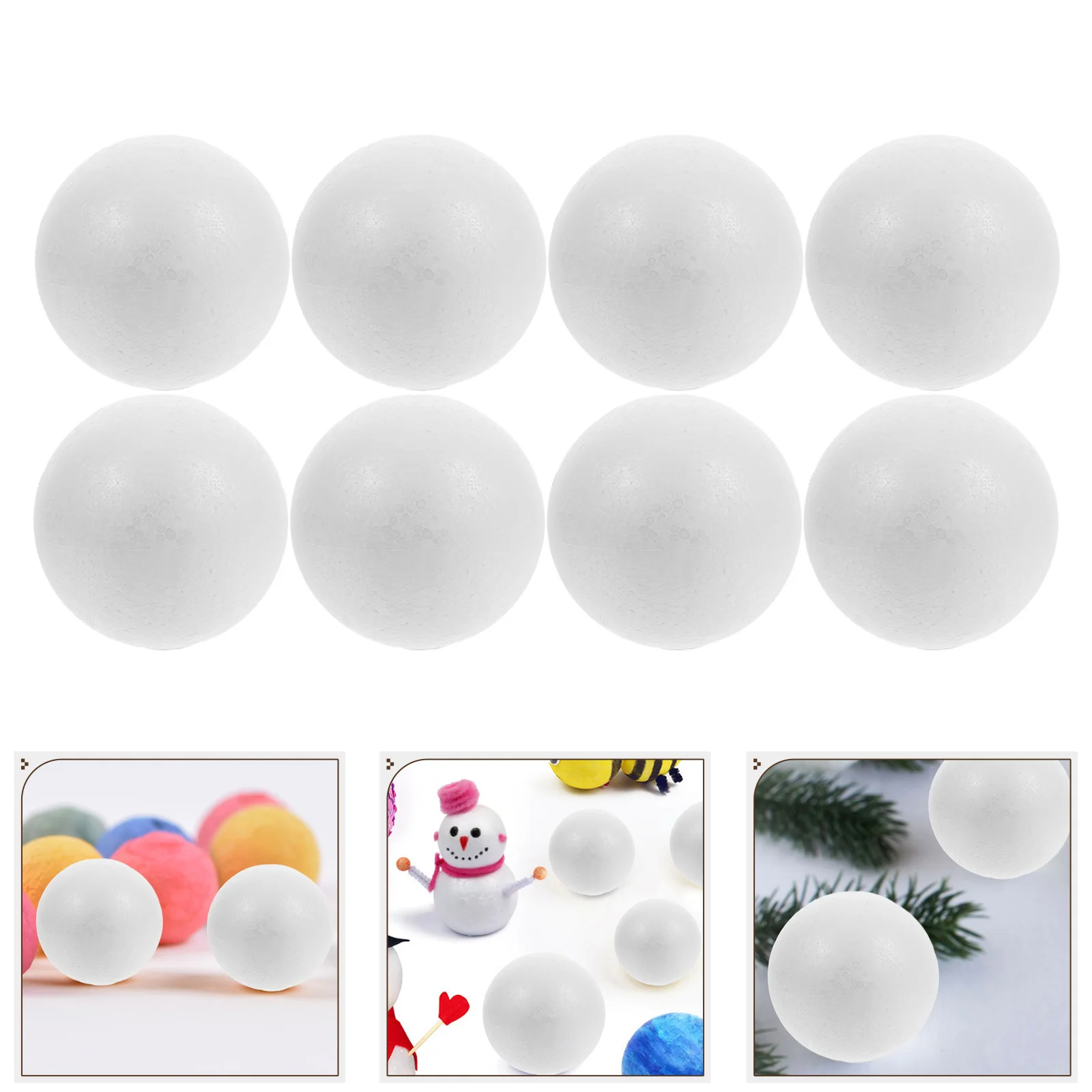 

10 Pcs Party Decoration Craft Polystyrene Balls Bean Bag Filler Hollow for Cake Decorating Sphere Outdoor DIY Christmas