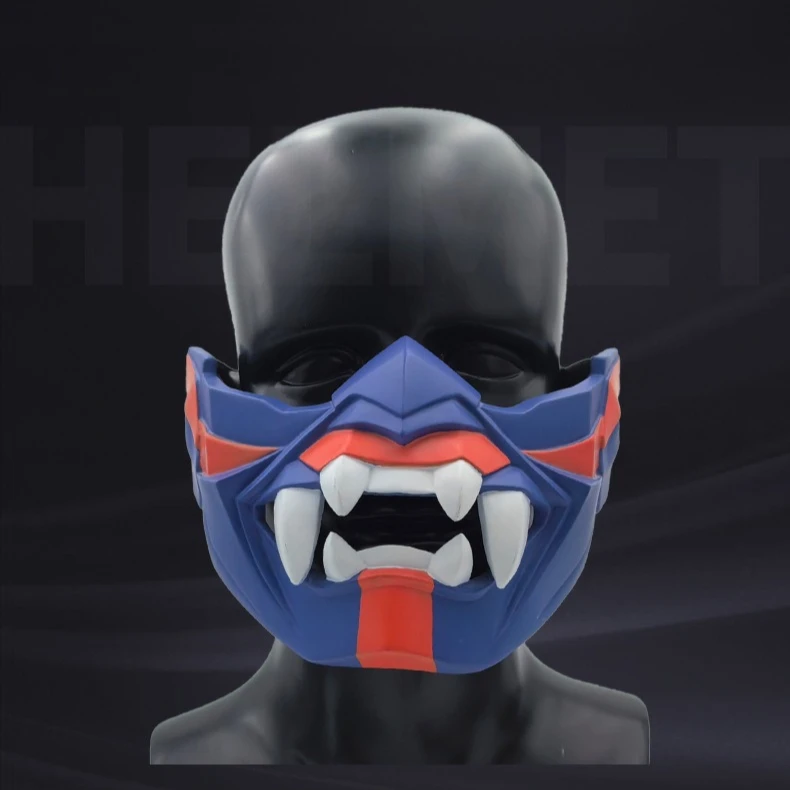 

VALORANT YORU Cosplay Mask for Man Resin Material Half Face Halloween Mask Masquerade Carnival Party Props for Adult
