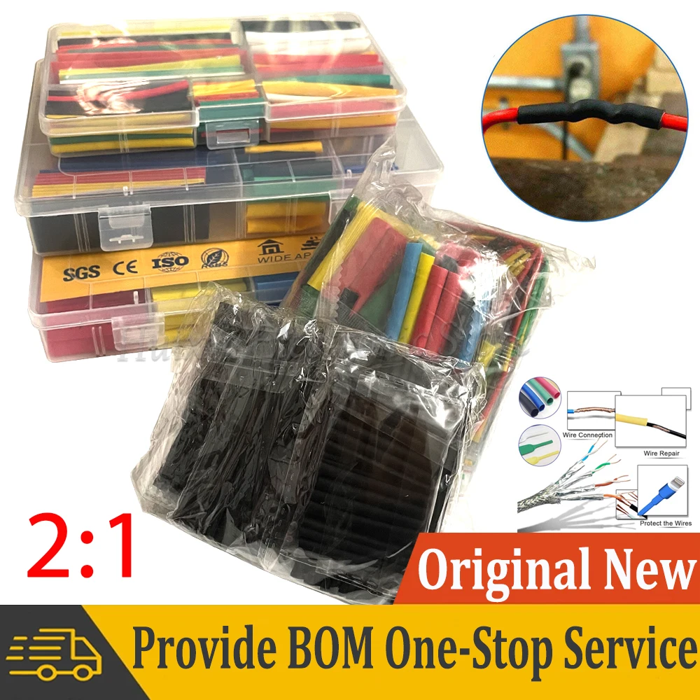 

127-530PCS Heat-shrink Tubing Heat Shrink Tube Thermoresistant Tube Shrink Wrapping Wire Cable Insulation Sleeve Electronic Kit