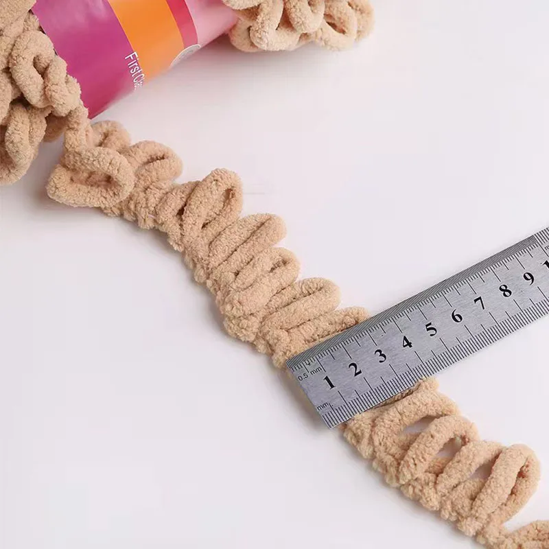 شنيل مكتنز منسوج يدويًا ، خيط ناعم ، منسوج يدويًا ، حلقة ، خيط للوشاح ، بطانية محبوكة ، بطانية كروشيه ، وقي لكل كرة