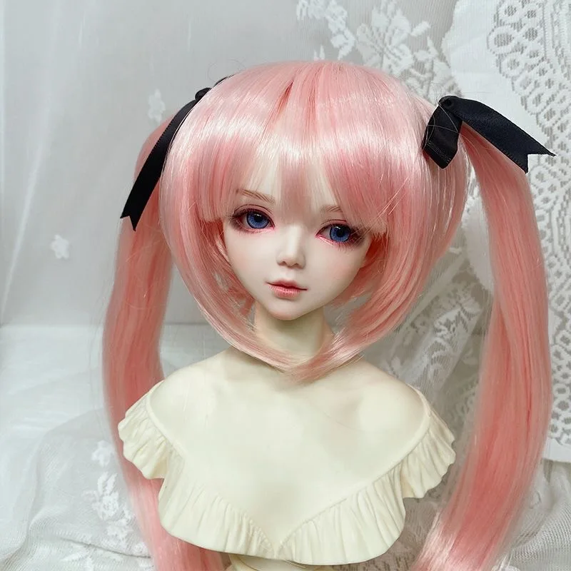 

Wig For Doll BJD Size 9-10 inch 1/3 High-Temperature Wig Long Hair Bjd SD Doll Wigs With Double Ponytail Free Shipping Items