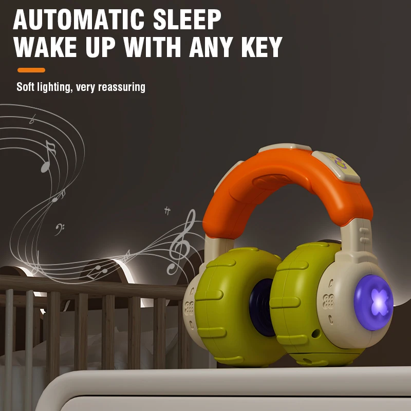 Juguetes para bebés, auriculares de música con sonido ligero, tambor, Piano, risa 1, 2 y 3 años, juguetes educativos para niños jugando Navidad cumpleaños