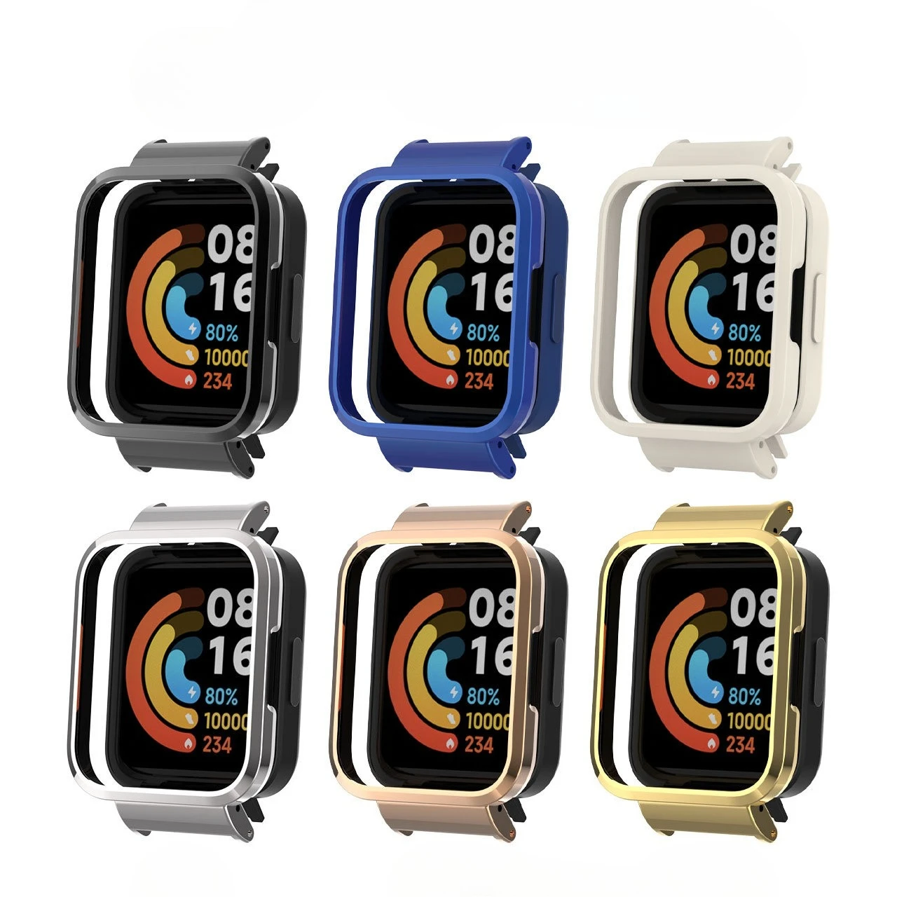 ตัวเรือนนาฬิกาโลหะสแตนเลสเหมาะสำหรับเรดมี่ วอทช์ 2/3/4 ซีรีส์กรอบโลหะชุบสำหรับเรดมี่ วอทช์ ซีรีส์