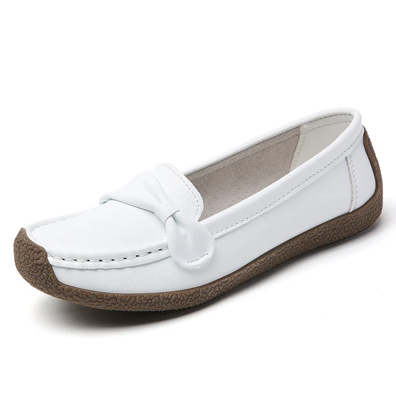 

Plus Size Comfortable Leather Loafers for Moms & Middle-Aged Women - Lightweight, Non-Tiring, Perfect for Spring & Fall