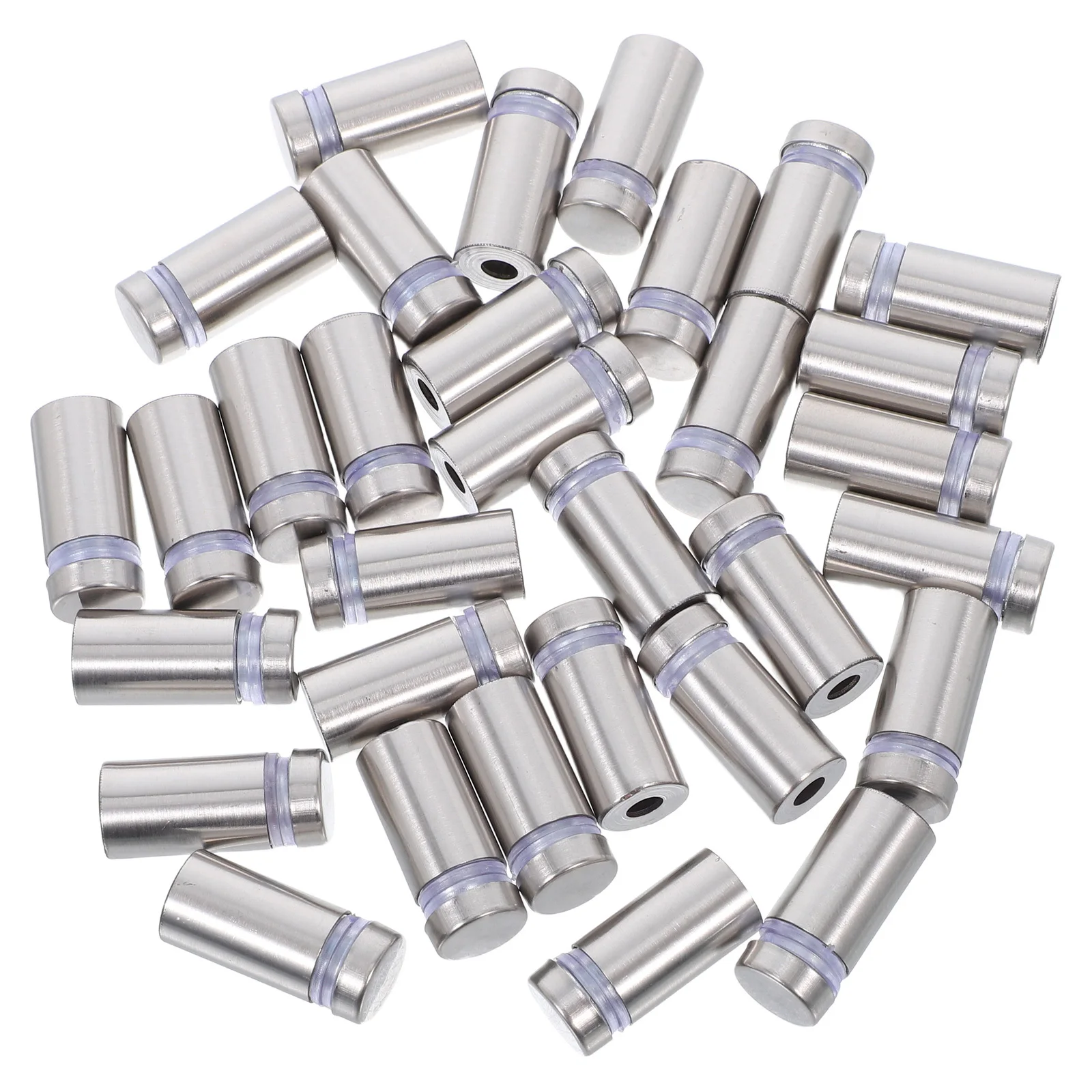 32 pcs Paku Iklan Baja Anti Karat untuk Pemasangan Papan Kaca Akrilik, Penyangga, Perangkat Keras, Braket Display, Karya Seni