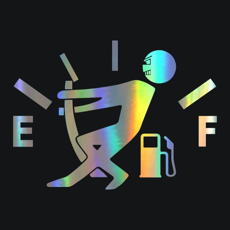 1 قطعة ملصق سيارة مضحك سحب مؤشر خزان الوقود إلى كامل سيارة الفينيل عاكس ملصق مائي اكسسوارات الديكور الخارجي للسيارات