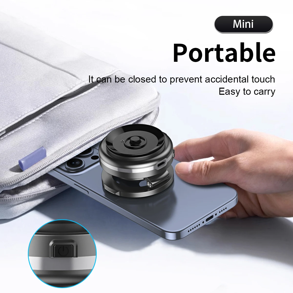 Rotatable Car Suction Phone Mount 360° Rotating Magnetic Phone Holder Vacuum Car Phone Mount for Car/Gym/Mirror/Smooth Surface
