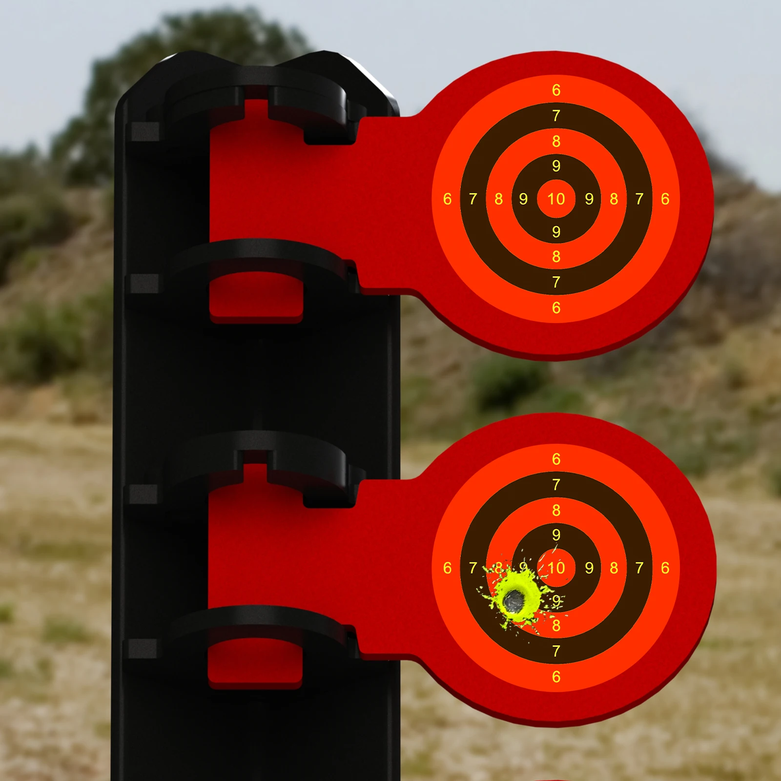 100 шт. 4-дюймовые маркировочные наклейки для стрельбы по мишеням, наклейки для тренировок по стрельбе по мишеням, флуоресцентные цветные этикетки (можно использовать для практики реальной практики пистолета и пневматического оружия)