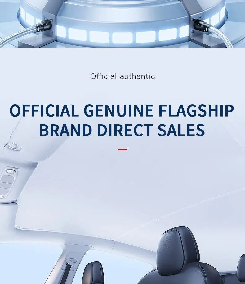 Heenvn Für Tesla Model 3 Y Model 3 Highland Model Y Juniper 2025 2026 Eiskleid-Schnallen-Sonnenschutz Sonnenblende Auto Vorne Hinten Sonnendach – Detail 14