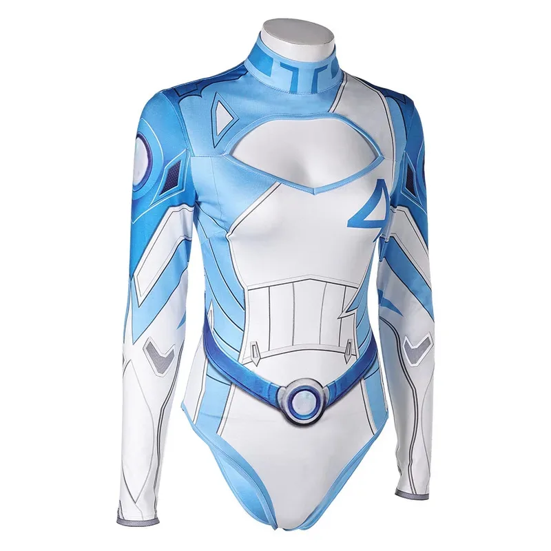 

asdh8@Game Rivals Female Superhero Costume Invisible Cosplay Fantasy Bodysuits Summer Clothing Disguise Women Fantasia Party Out