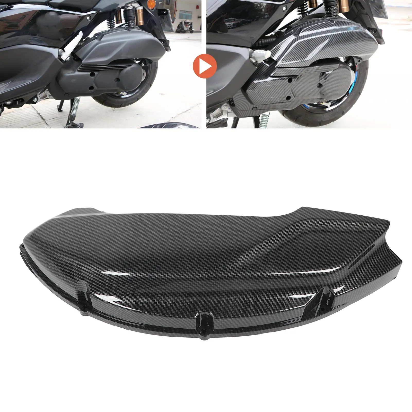 Motorcycle Air Filter Cover Carbon Fiber Style Engine Air Cleaner Protector Shield Shell for Yamaha NMAX 125 155 2020 to 2024