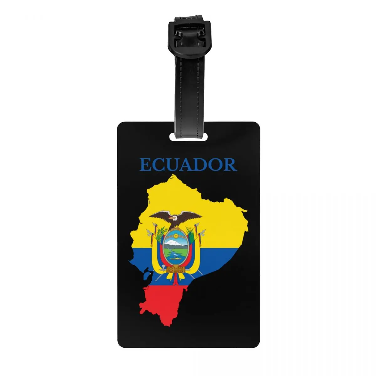 

Ecuador Flag Map Luggage Tag Ecuadorian Travel Bag Suitcase Privacy Cover ID Label