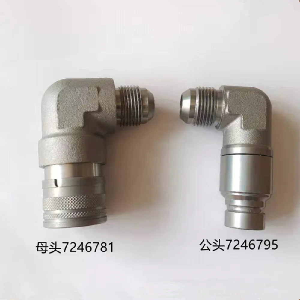 

7246795 7246781 90 Degrees Flat Face Push in Connect Coupler Thread Hydraulic Quick Coupling