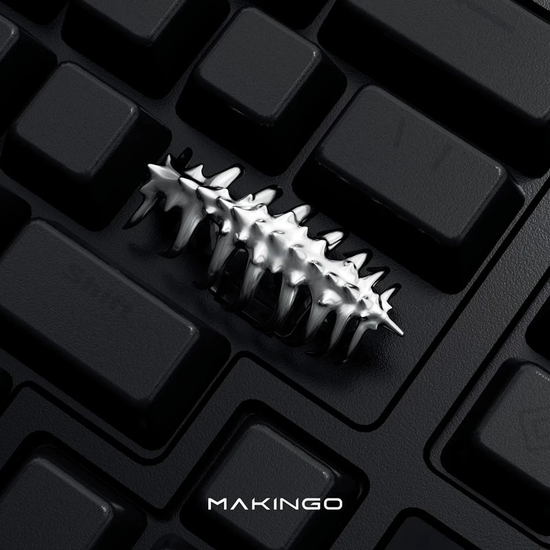1 Piece Xenomorph Facehugger‌ Metal Keycap Original ‌Copper-alloy Electroplated 2.25U 2.25X Enter Shift Key Cap For MX Switch