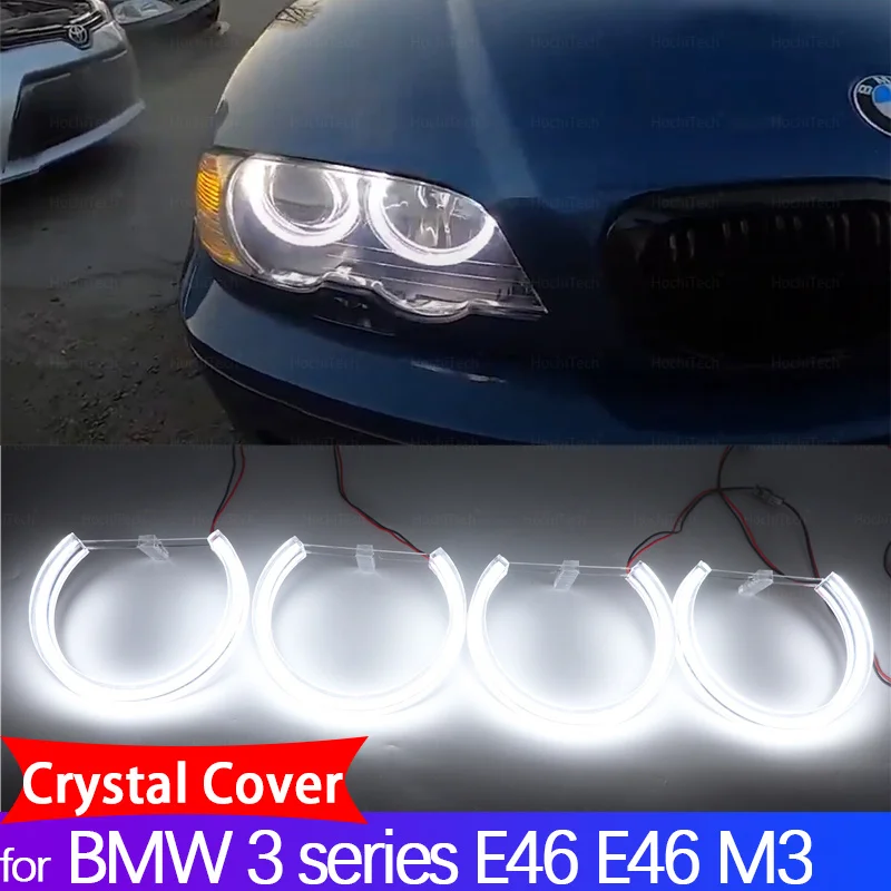 

Day Light Halo Rings Light LED Crystal Angel Eye 6000K White for BMW 3 Series E46 316i 318i 320d 320i 323i 328i 330i 325xi 330d