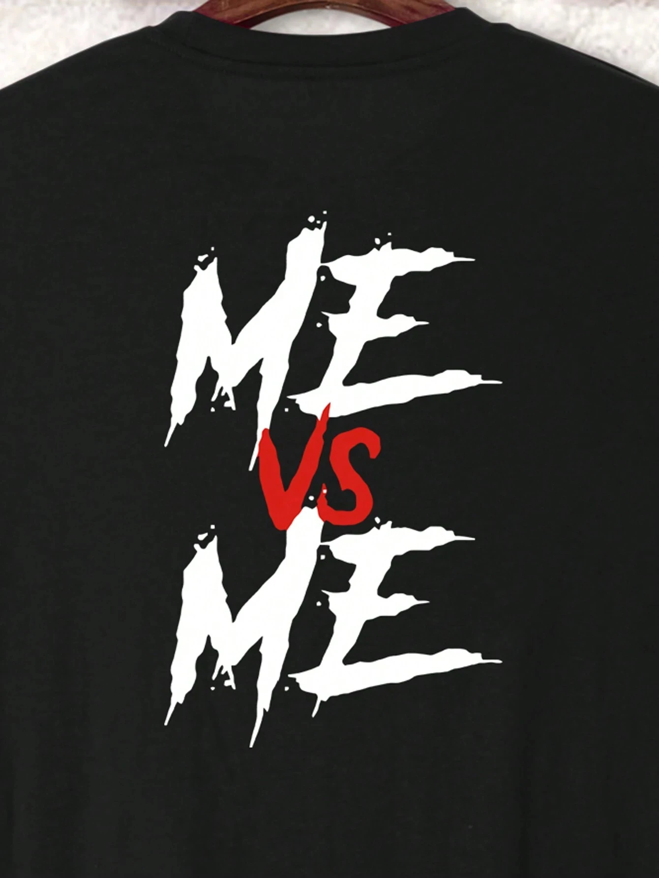 Me Vs Me Men Cotton T-shirt Luxury Brand Fashion Big Size Top Casual Short Sleeve Streetwear Classic Print New Arrival Tee S-4XL