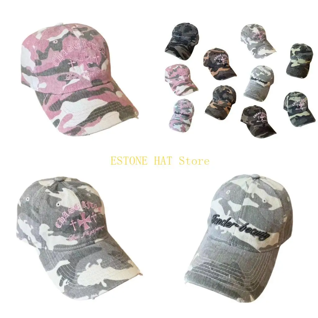 

49MF стильная камуфляжная шляпа Snapbacks, дышащая бейсболка из хлопка и полиэстера для взрослых, унисекс, повседневная одежда и