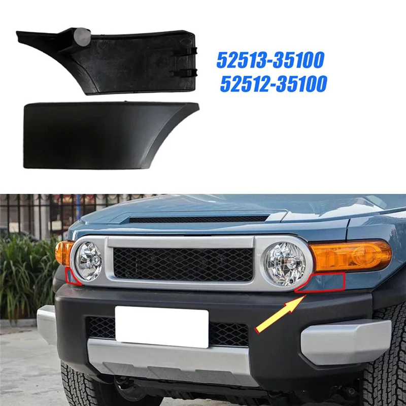 

Крышка заливной горловины левого переднего бампера 52513-35100-B0 для Toyota FJ Cruiser 2007-2014, замена нижней декоративной панели фар автомобиля
