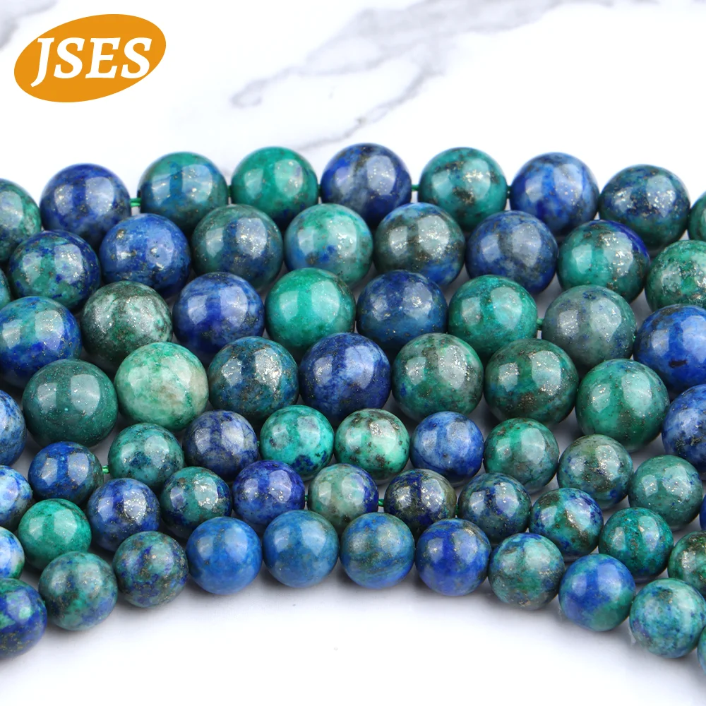 AAA Natural Chrysocolla Lapis Lazuli 15inches Strand Beads for Jewelry Making Bracelets Necklace DIY Beads Accessorries