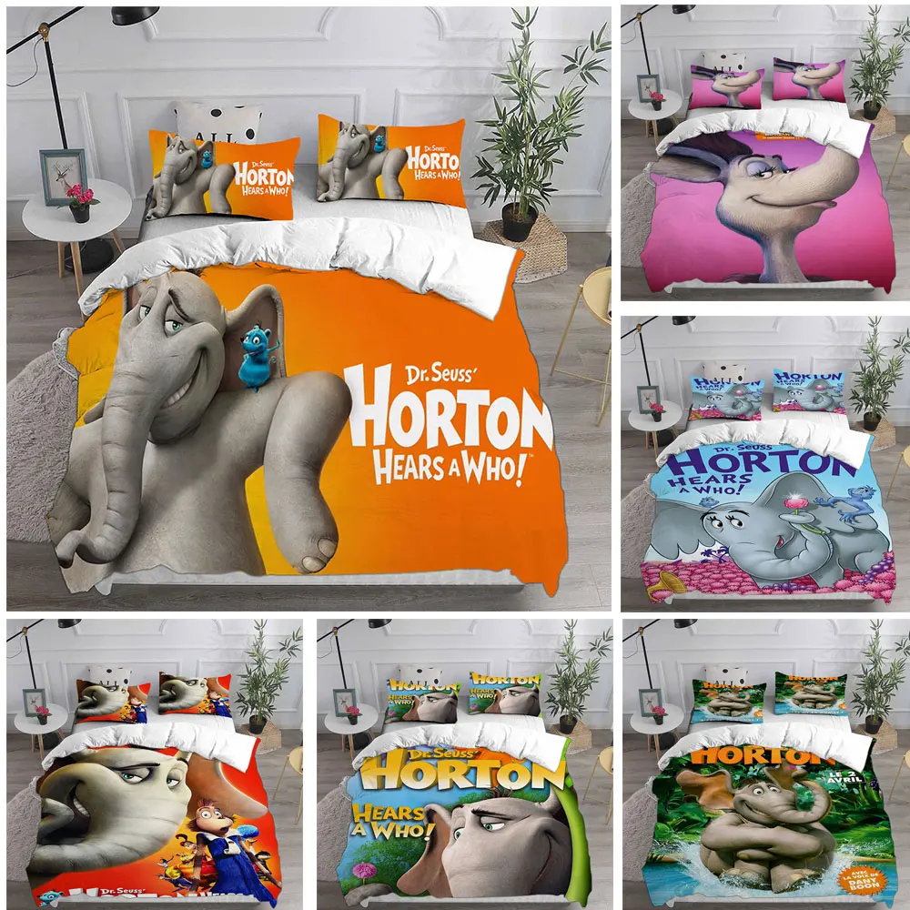 

Horton Hears a Who! Bedding Sets Quilt Bed Cover Comforter Duvet Cover Pillow Case 2-3 Pieces Sets Kids Adult Bedroom Decor