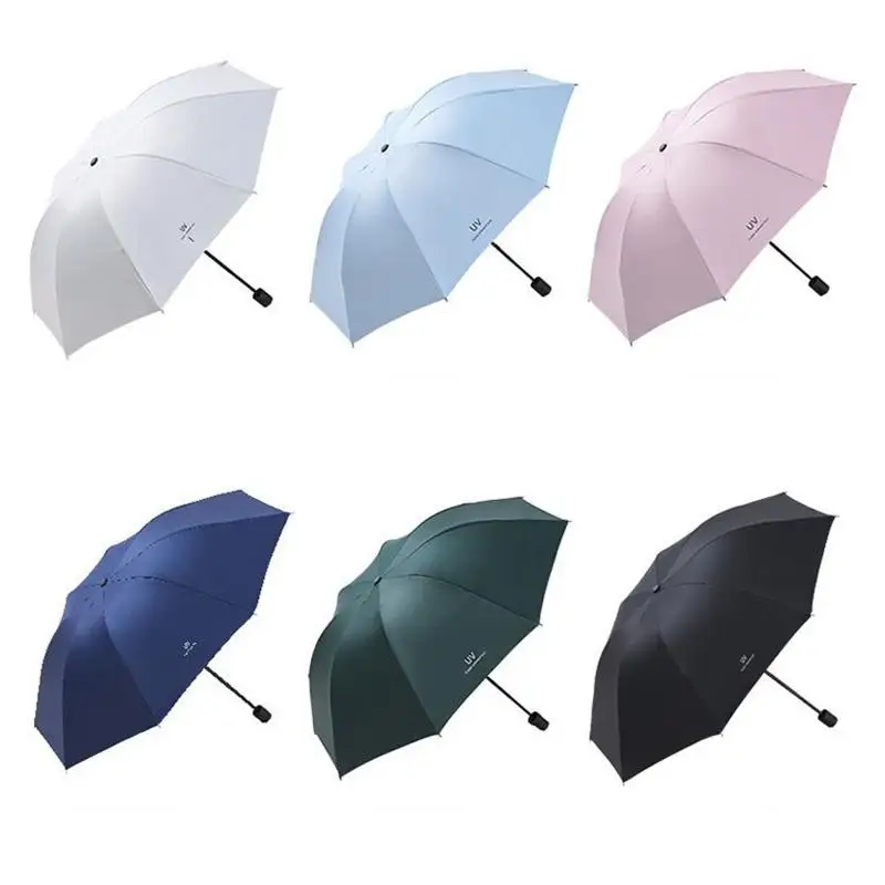 

1Pcs Triple-fold Thickened Sun Protection Umbrella Forest-style Sun Umbrella With UV-protected And Thickened Rain Umbrella