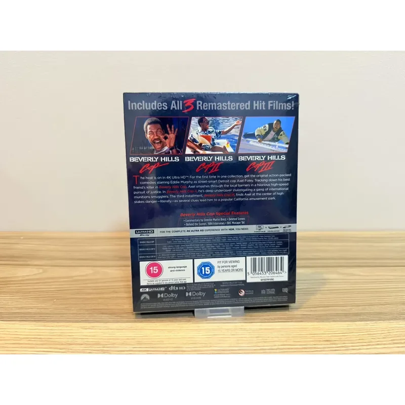 British Version 4K Blu Ray Beverly Hills Detective Trilogy Movie Collection