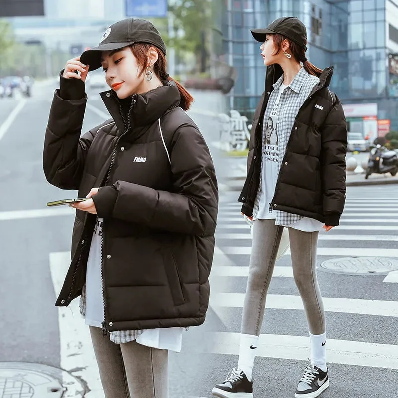 2023 New Winter Jacket Women Fashion Solid Oversized Thicken Warm Parkas Ladies Vintage Casual Coats Puffer Parka Outwear