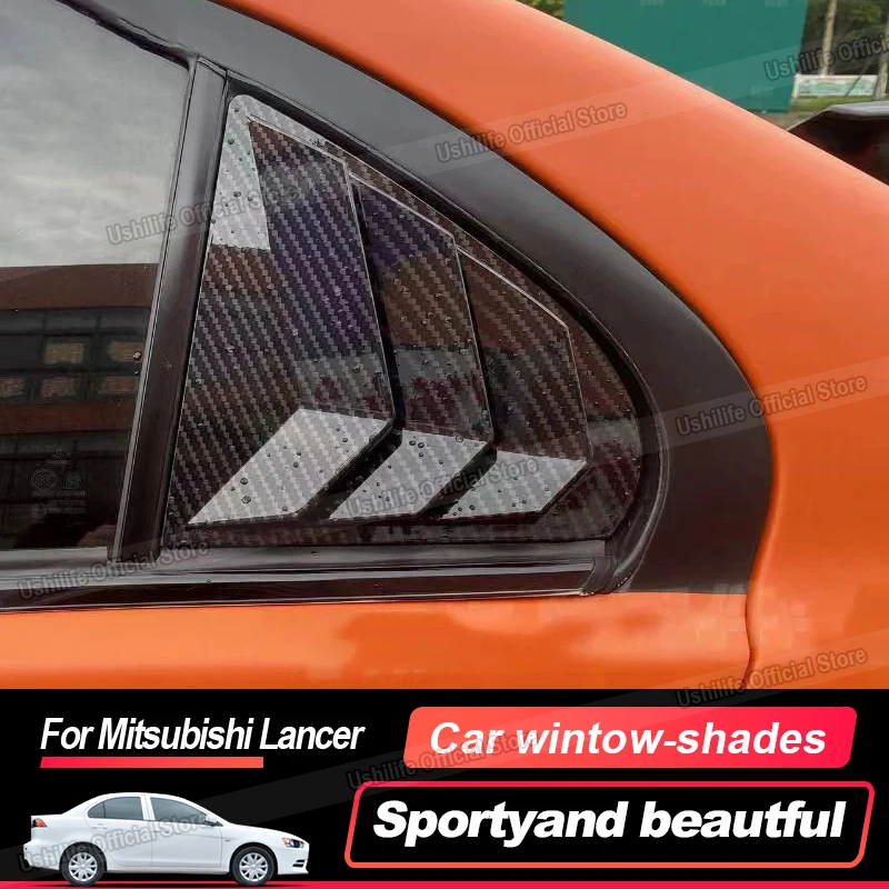 

1Pair Car Rear Window Side Vent Shutter Louver Cover For Mitsubishi Lancer EX X EVO 2008-2018 Exterior Modification Accessories