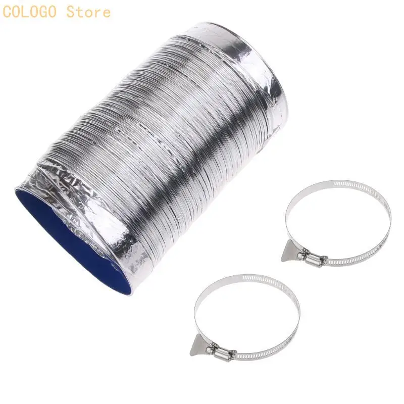 

4Inch 100mm Ventilator Pipe Aluminum Tube Air Ventilation Pipe Hose Exhaust Duct D0LD