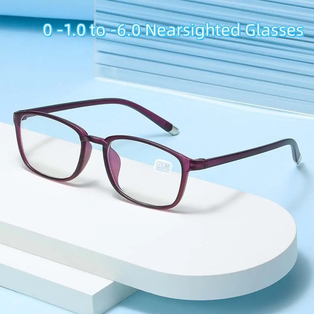 Short Sighted Spectacles Nearsighted Glasses Square Eyewear Vision Care Computer Eyeglasses 0 -1.0 to -6.0 Myopia Glasses