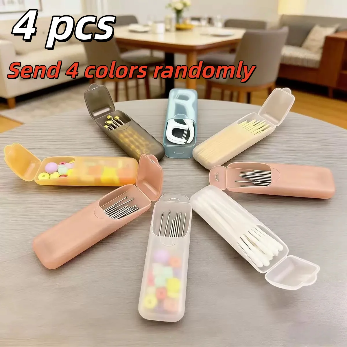 4 Travel Mini Storage Boxes, Multifunctional Portable Small Pill Cases & Cotton Swab Storage Boxes