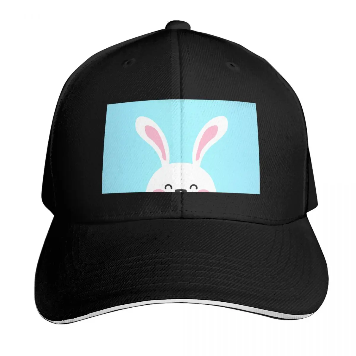 Peek-a-Bunny Baseball Cap Gift for Him Her Casual Daily Wear Quick Dry Performance