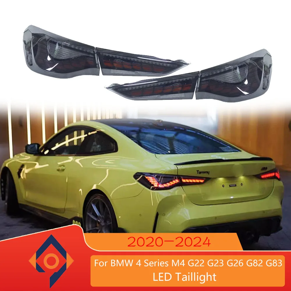 Car Upgrade Dragon Scale Taillight For BMW 4 Series G22 G23 G26 G82 G83 2020-2024 LED Auto Back Lamps Assembly Tools Accessories