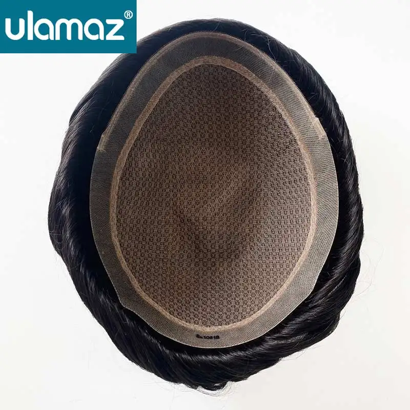 

Прочный мужской капиллярный протез, трехслойный шелковый протез для волос, мужской парик, человеческие волосы, парик, система волос для мужчин, кружевные парики