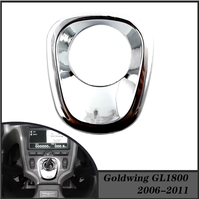 Motorcycle Ignition Key Accent Cover Switch Cover Chrome Keyhole Bezel Trim For Honda Goldwing GL1800 2006-2011 2007 2008 2009