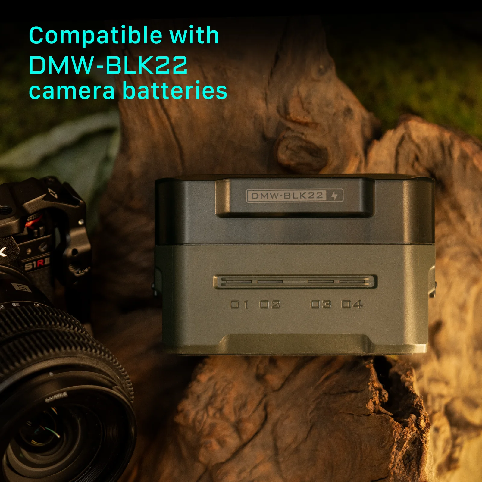 TILTA DMW-BLK22 بطارية 2400 مللي أمبير في الساعة محطة شحن محمولة (4 قنوات) لباناسونيك S2RII, GH6, GH6L, GH5II, G9M2, S5M2, S5ll