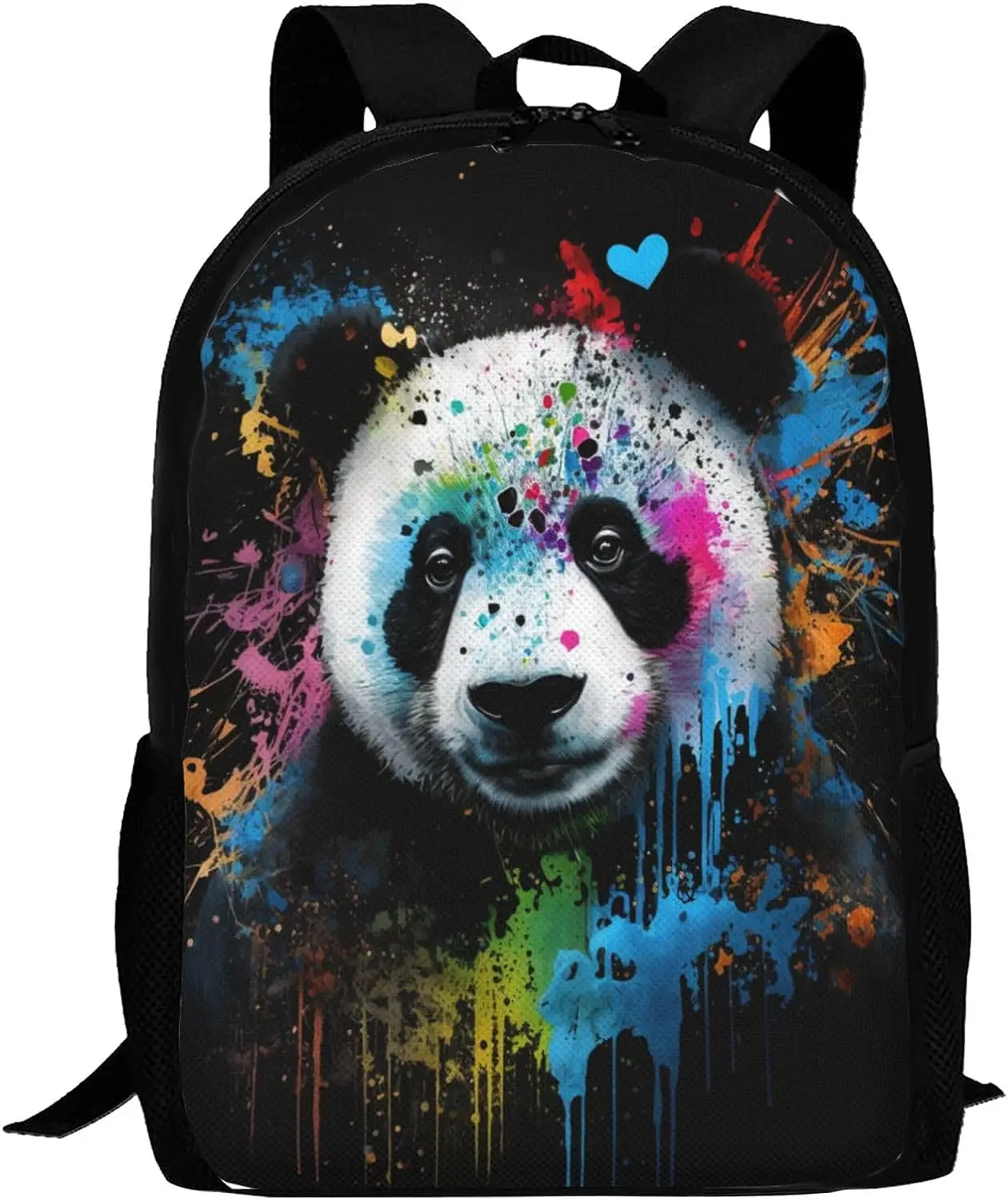 Tie Dye Panda Backpack Cute Animal School Bag Print Bookbag for Women Men Simple Modern Lightweight for Travel Hiking Sport