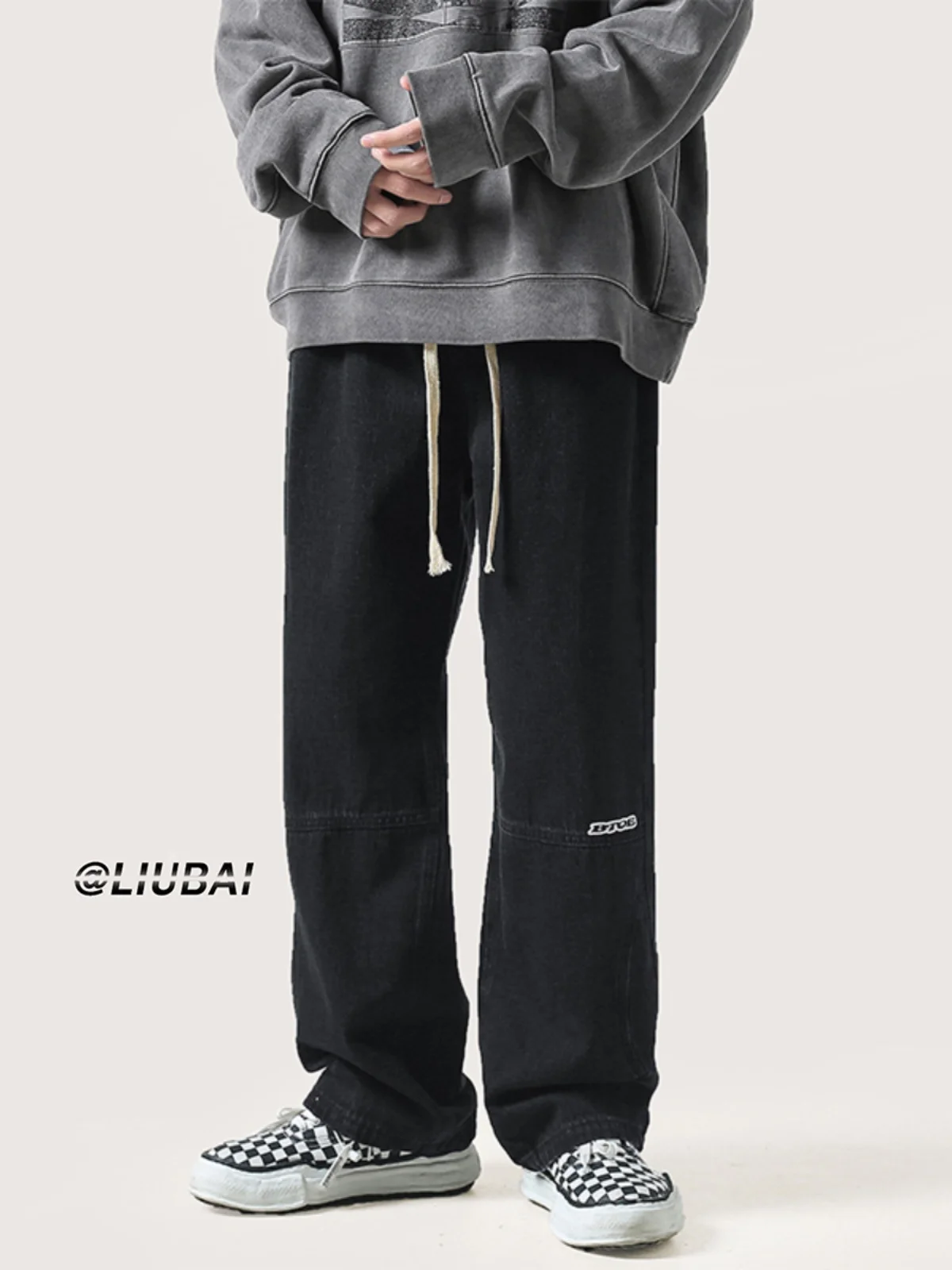 

Bla Straight Leg Dad Jeans Men's Spring Autumn Trendy Vintage Loose Fit Wide Leg Pants Korean Sle Youthful Wear