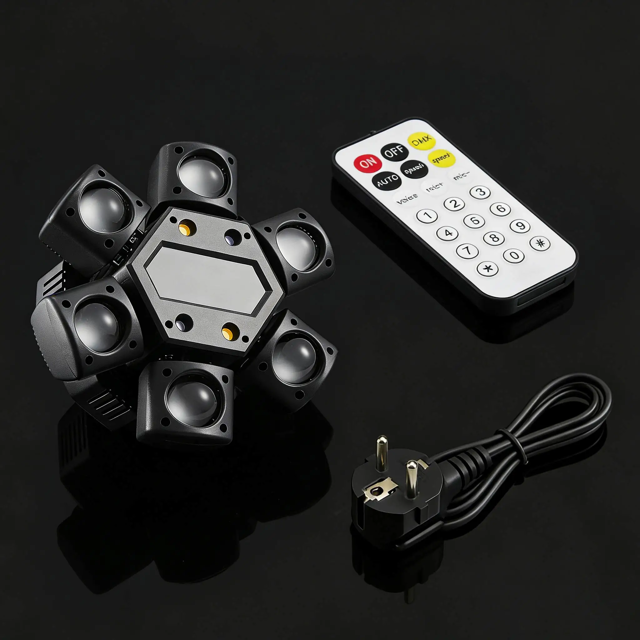 Mini Sechsarmiges DJ-Licht 80W RGBW Laser Schallaktivierte DMX512 Bühnenbeleuchtung für Party Club Disco Hochzeit Weihnachten Bar – Detail 6
