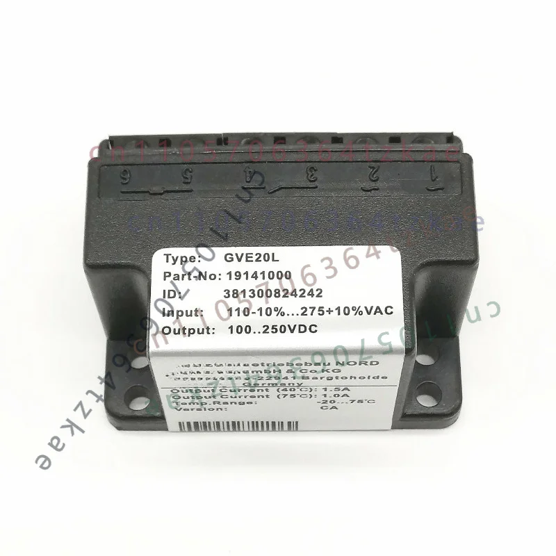 1pcs GVE20L 19141000 Motor Brake Rectifier 110V-10%~275V+10% VAC 100~250VDC