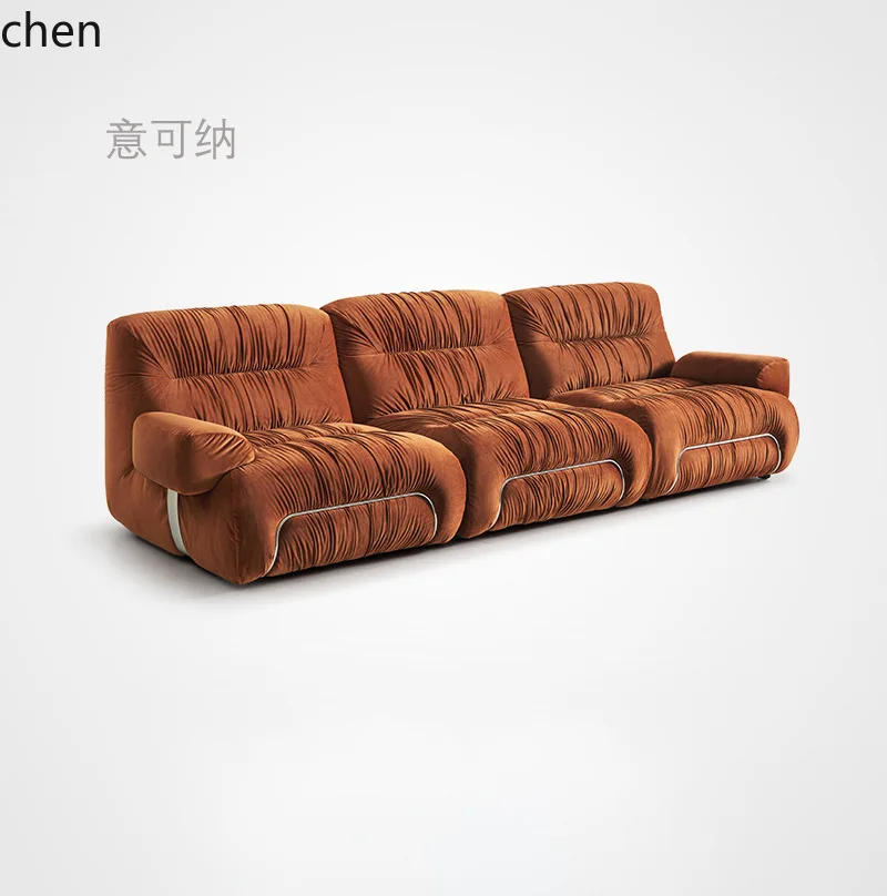 HXL Fabric Sofa Living Room Straight Row Module Double Sofa